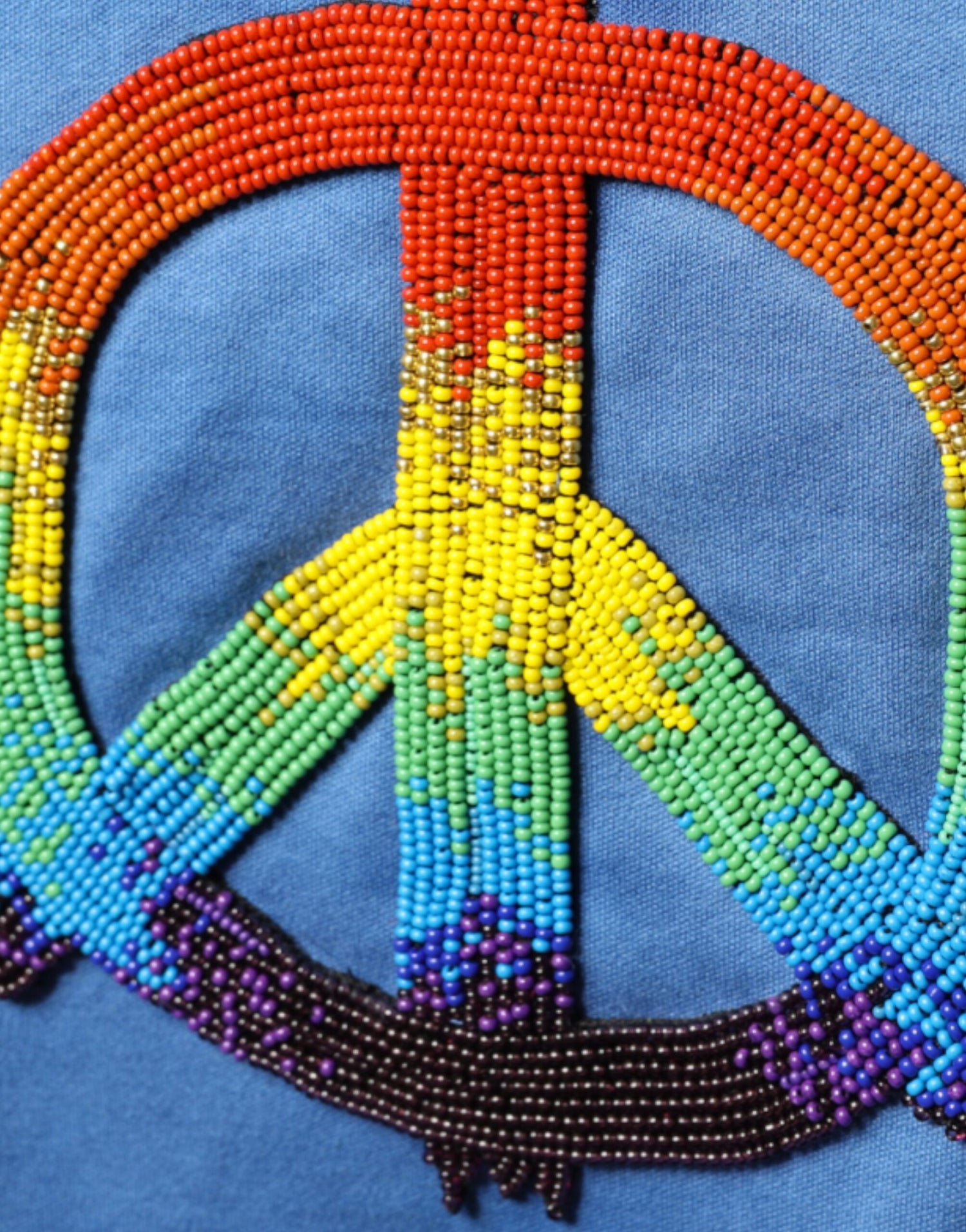 Dolce &amp;amp; Gabbana Blå Tie-Dye Peace Sign Bomulls-T-shirt