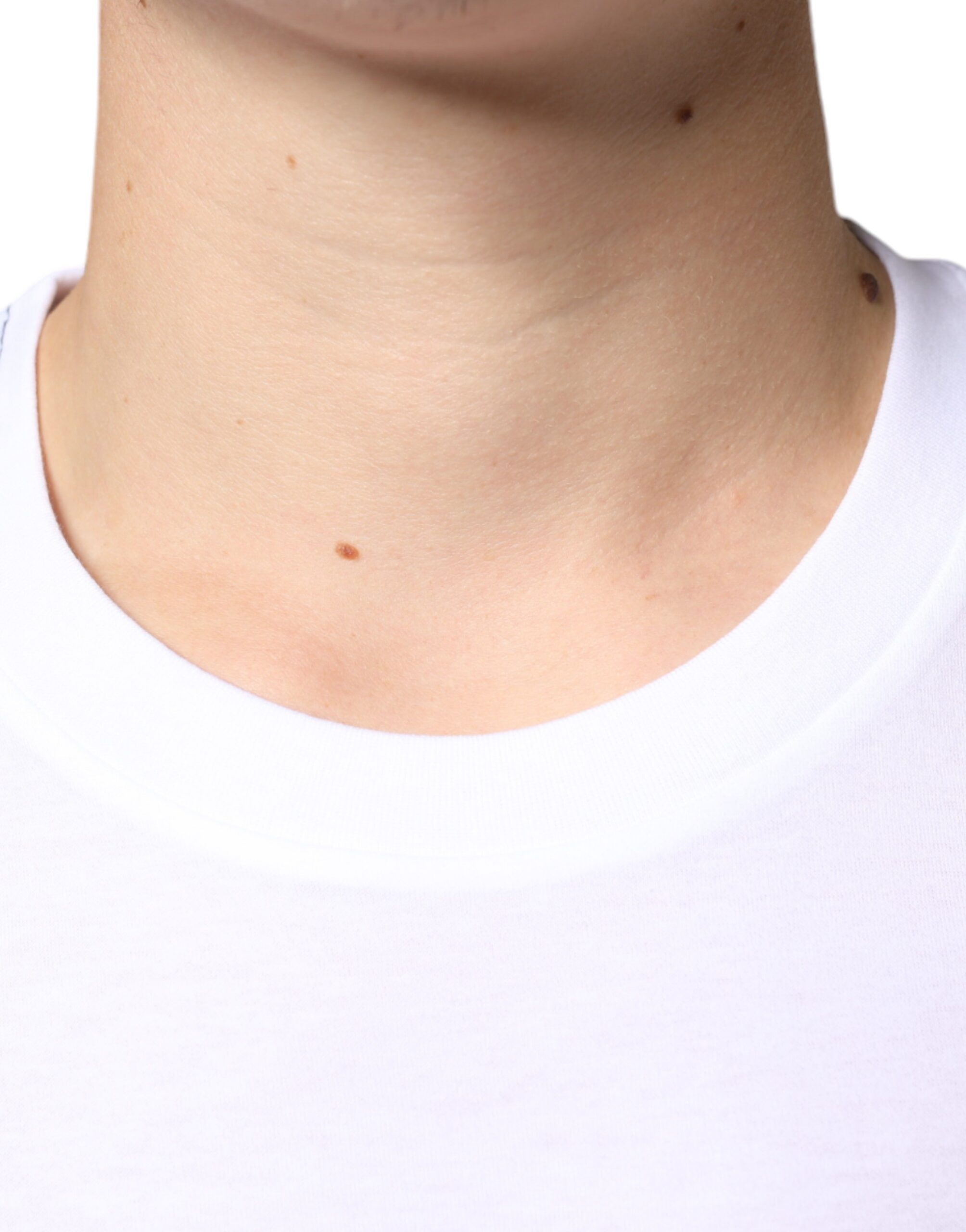 Dolce &amp;amp; Gabbana Vit Metall DG Logo Bomull Kortärmad T-shirt