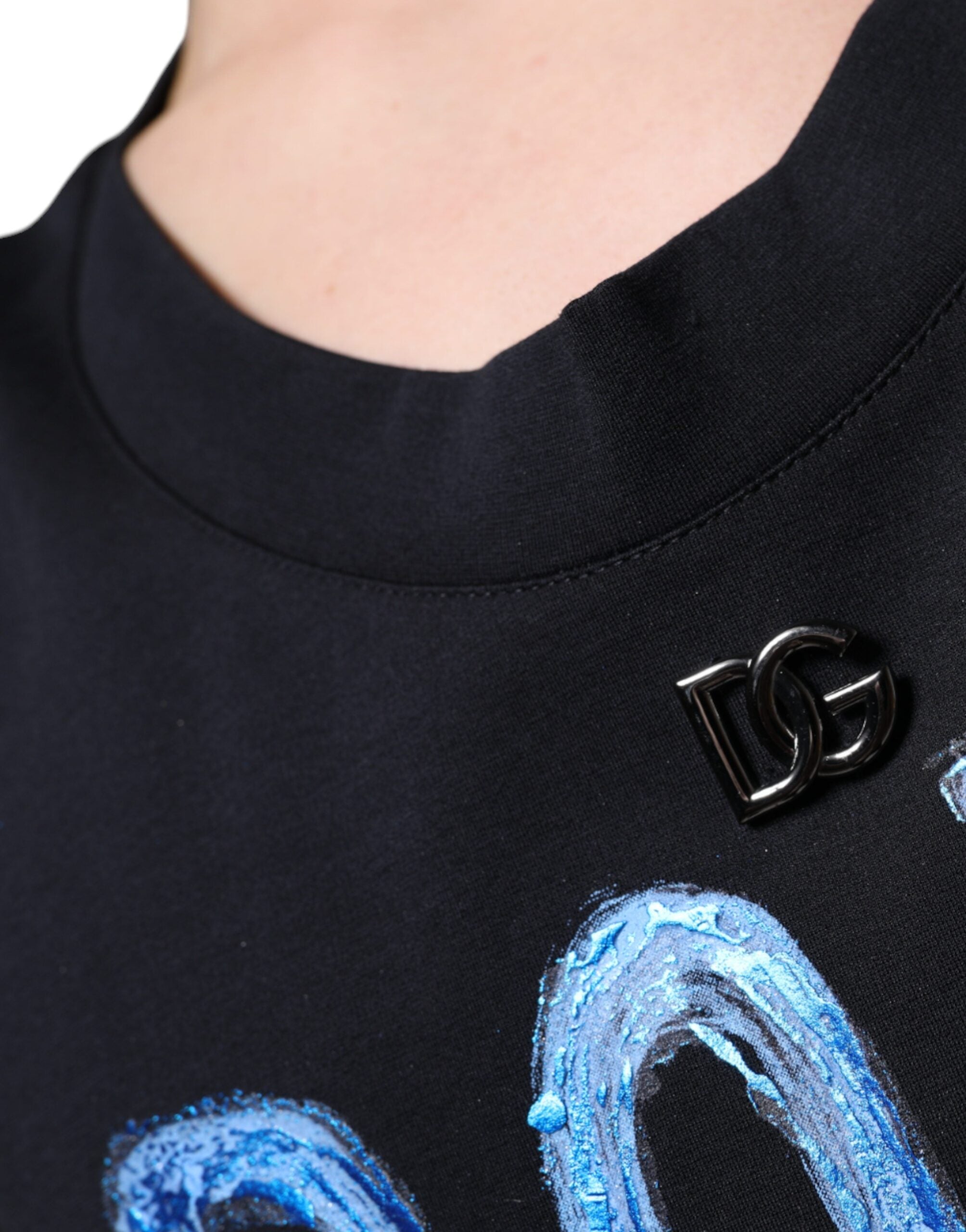 Dolce &amp;amp; Gabbana Svart Bomull Born To Be Free Ärmlös T-shirt