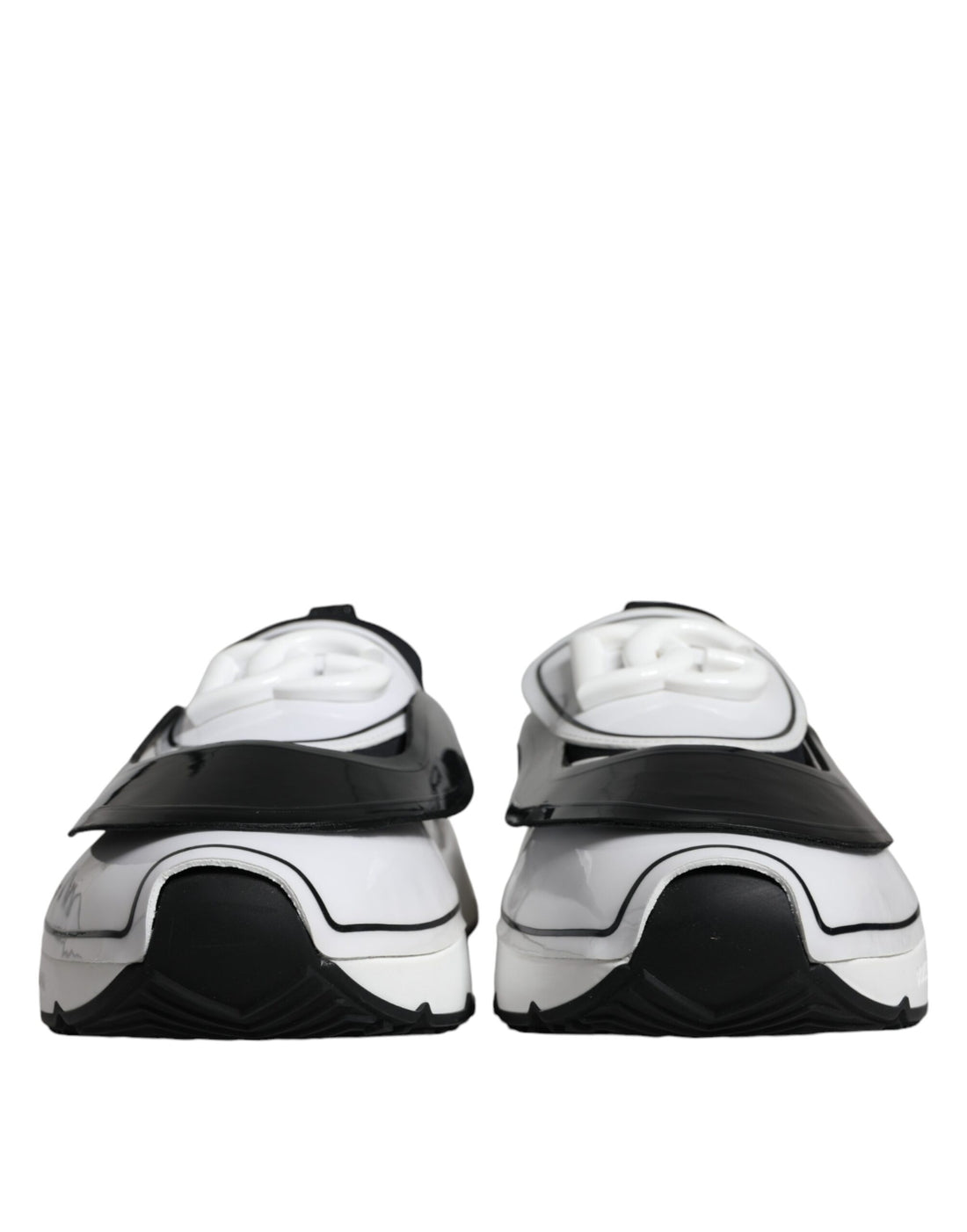 Dolce &amp;amp; Gabbana Vita Svarta Logotypplack Daymaster Sneakers Skor