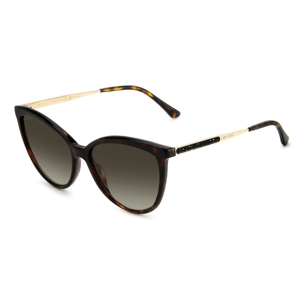 Jimmy Choo bruna metallsolglasögon