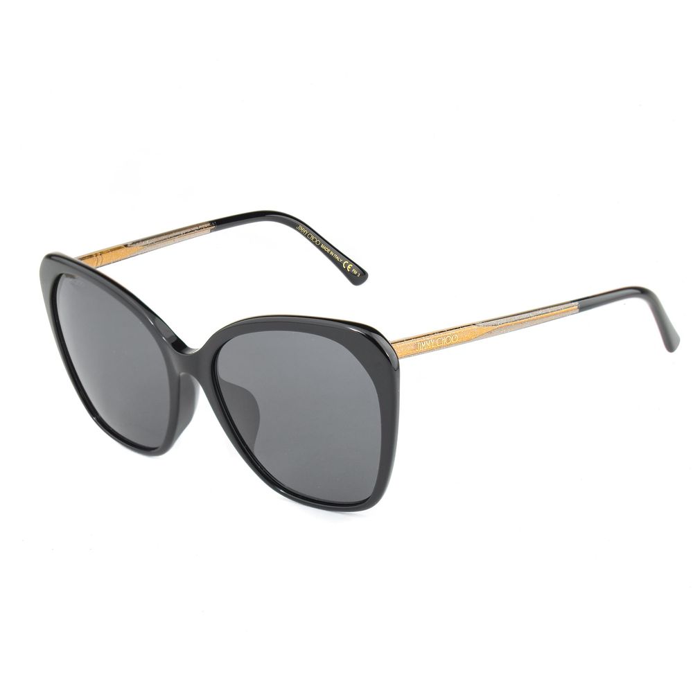 Jimmy Choo svarta metallsolglasögon