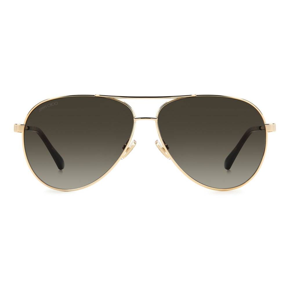 Jimmy Choo guldfärgade metallsolglasögon