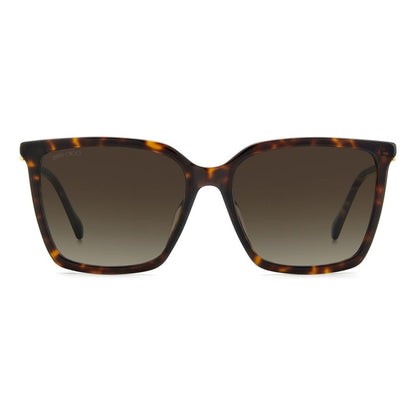 Jimmy Choo guldfärgade metallsolglasögon