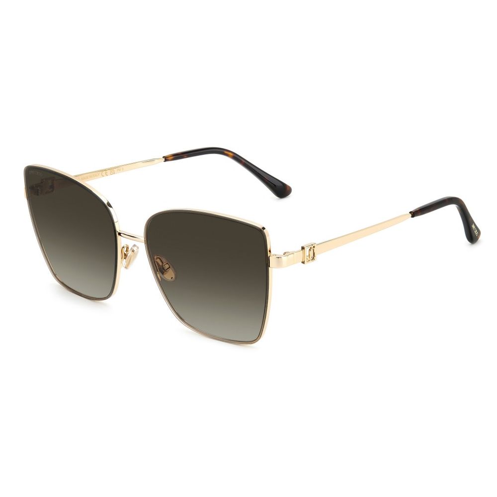 Jimmy Choo guldfärgade metallsolglasögon