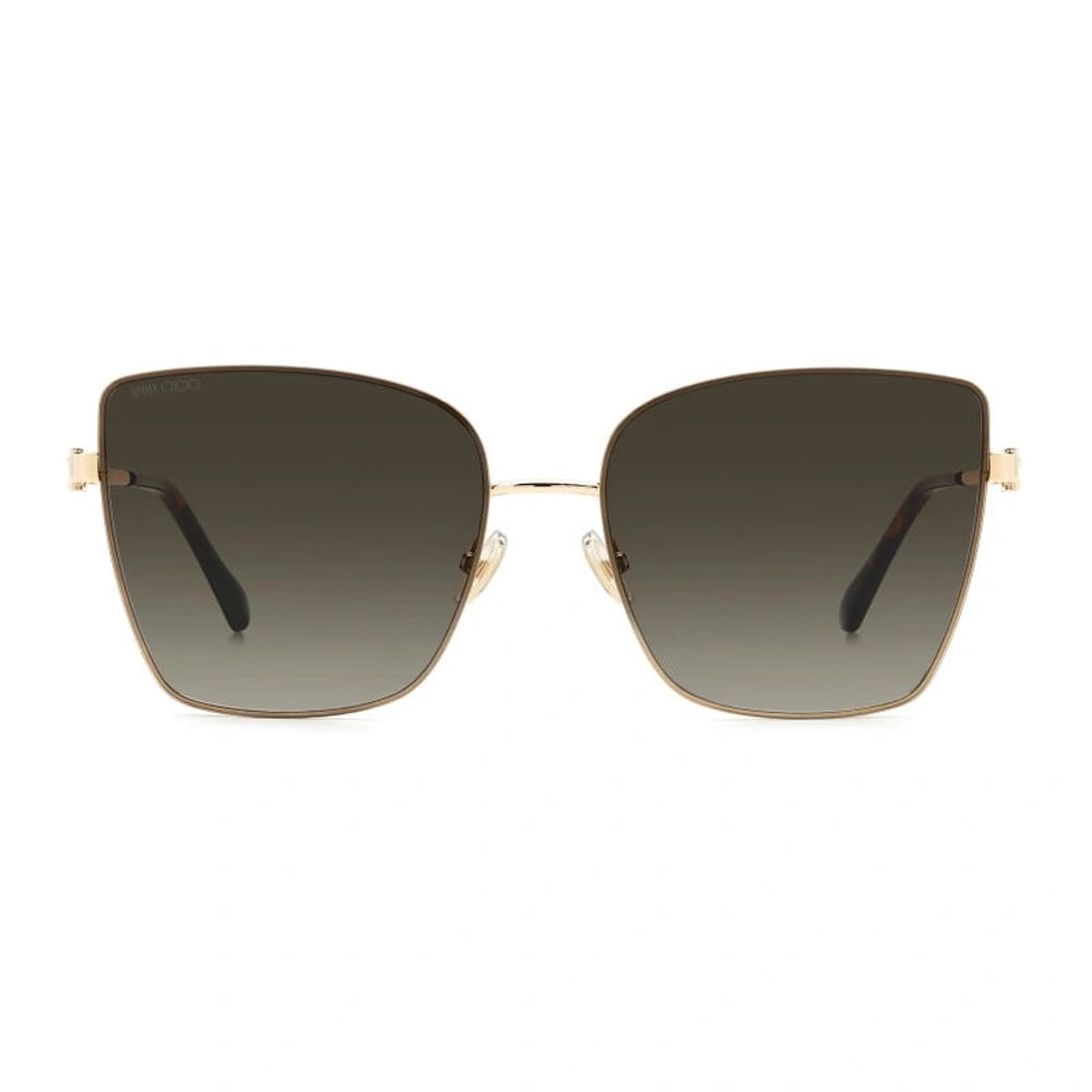 Jimmy Choo guldfärgade metallsolglasögon