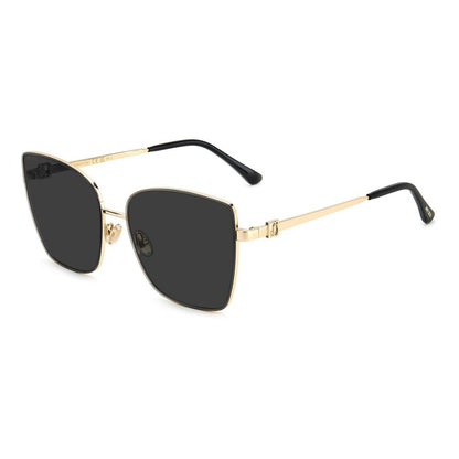 Jimmy Choo guldfärgade metallsolglasögon