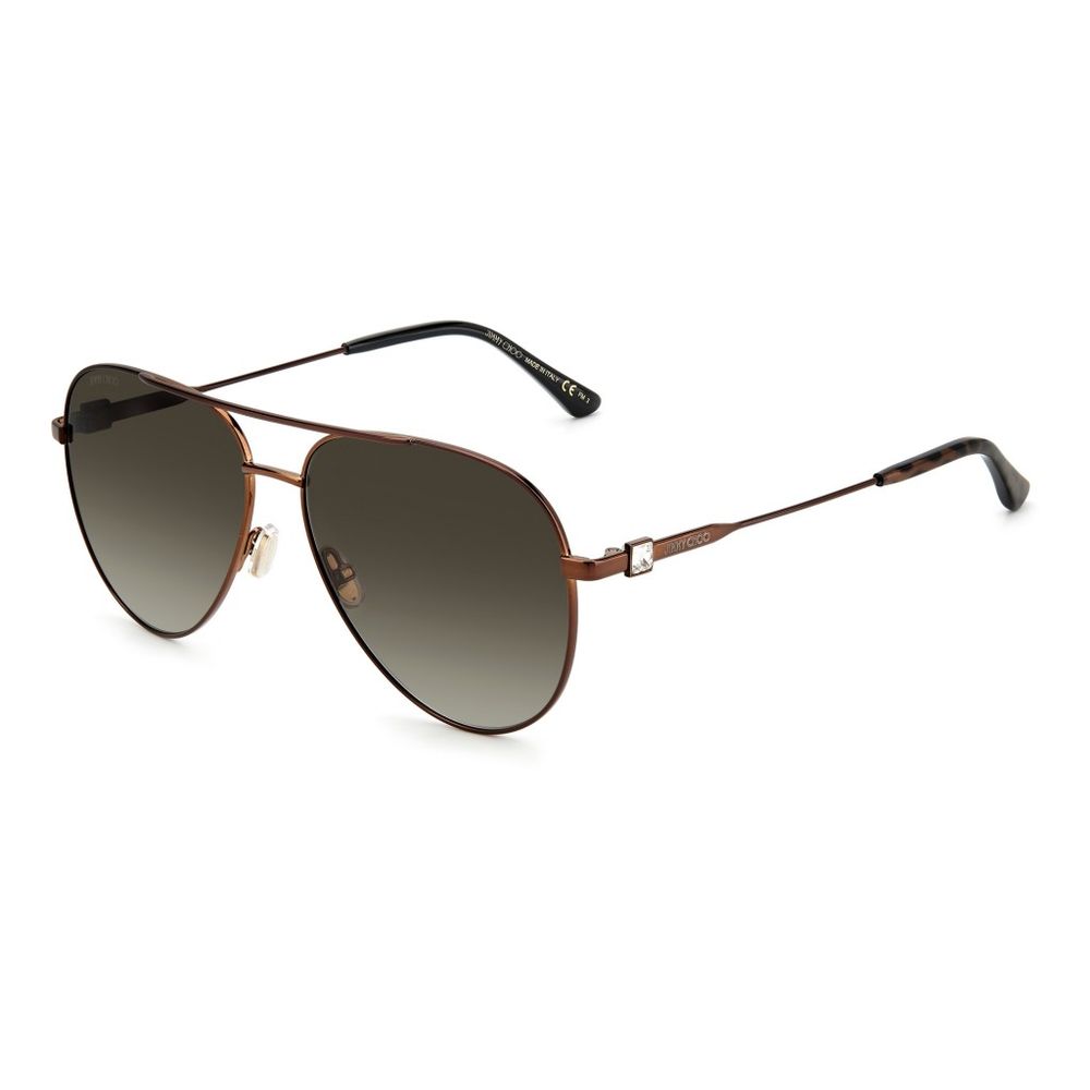 Jimmy Choo bruna metallsolglasögon