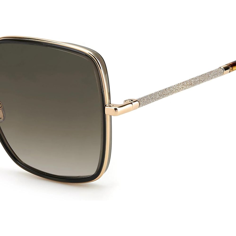 Jimmy Choo guldfärgade metallsolglasögon