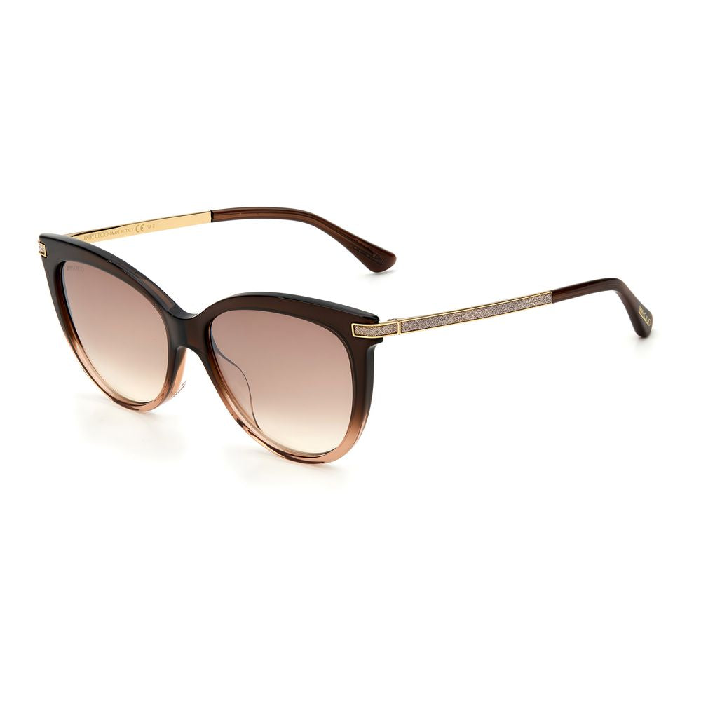 Jimmy Choo bruna acetatsolglasögon