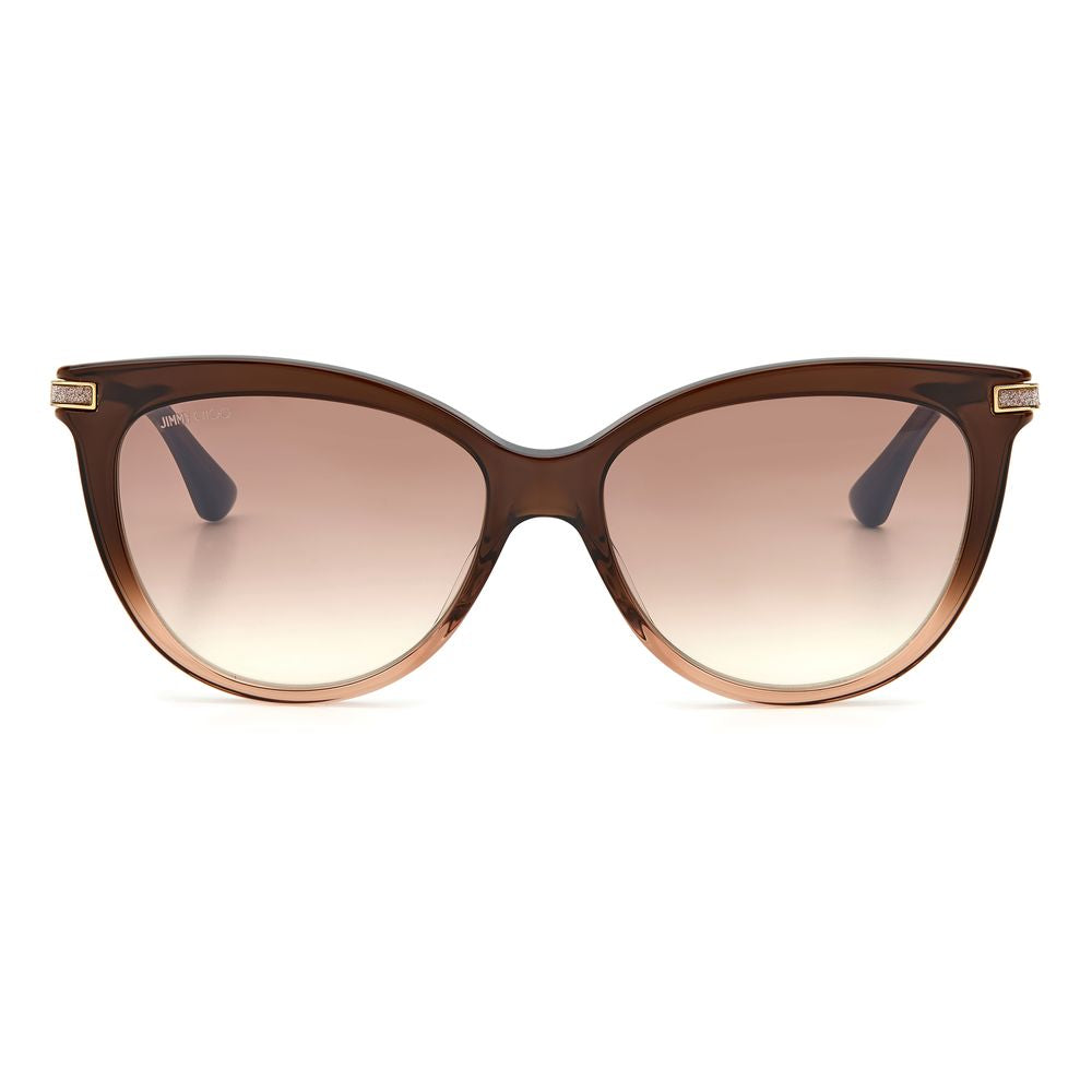 Jimmy Choo bruna acetatsolglasögon