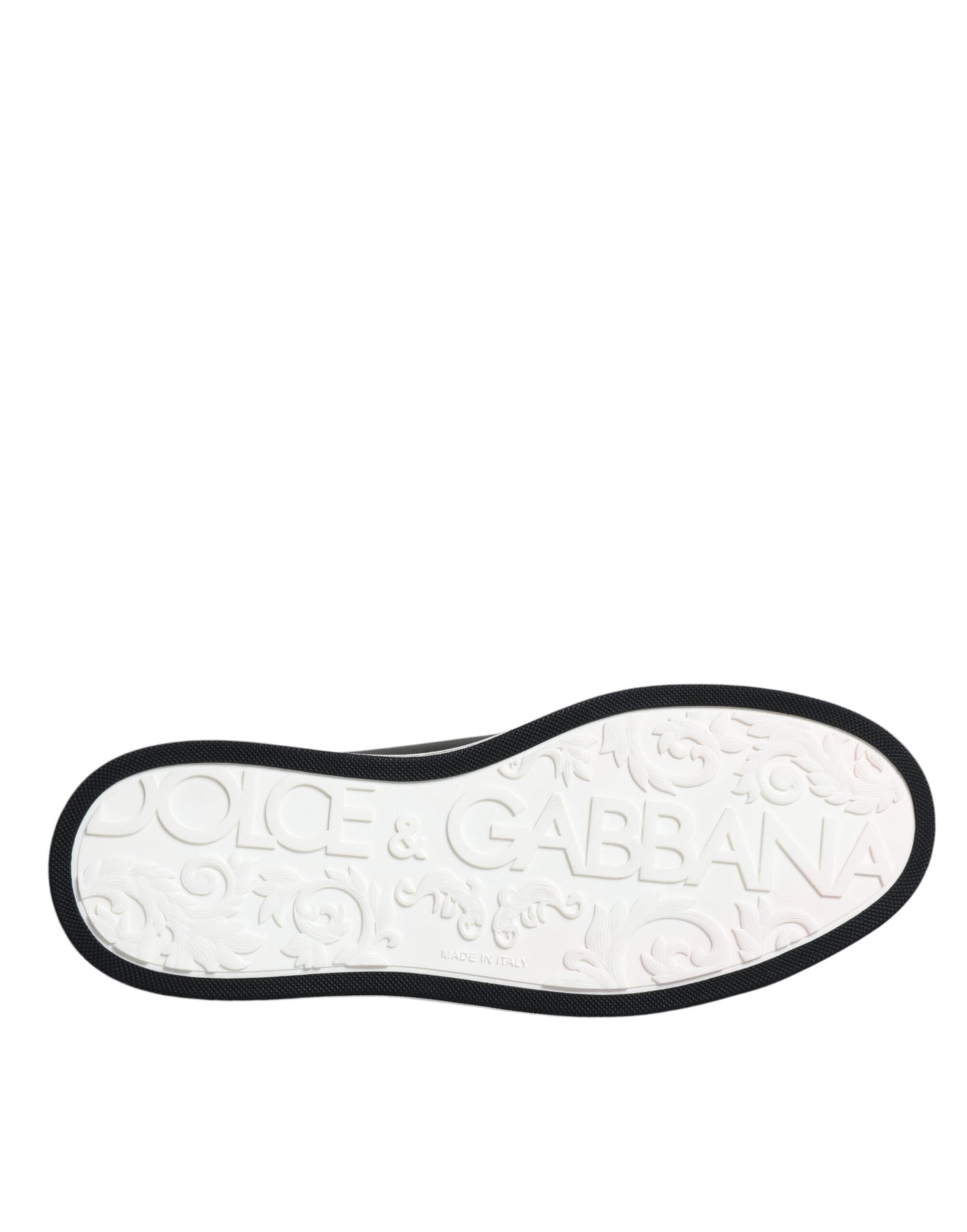 Dolce &amp;amp; Gabbana Svarta Läder Låga Sneakers Herrskor