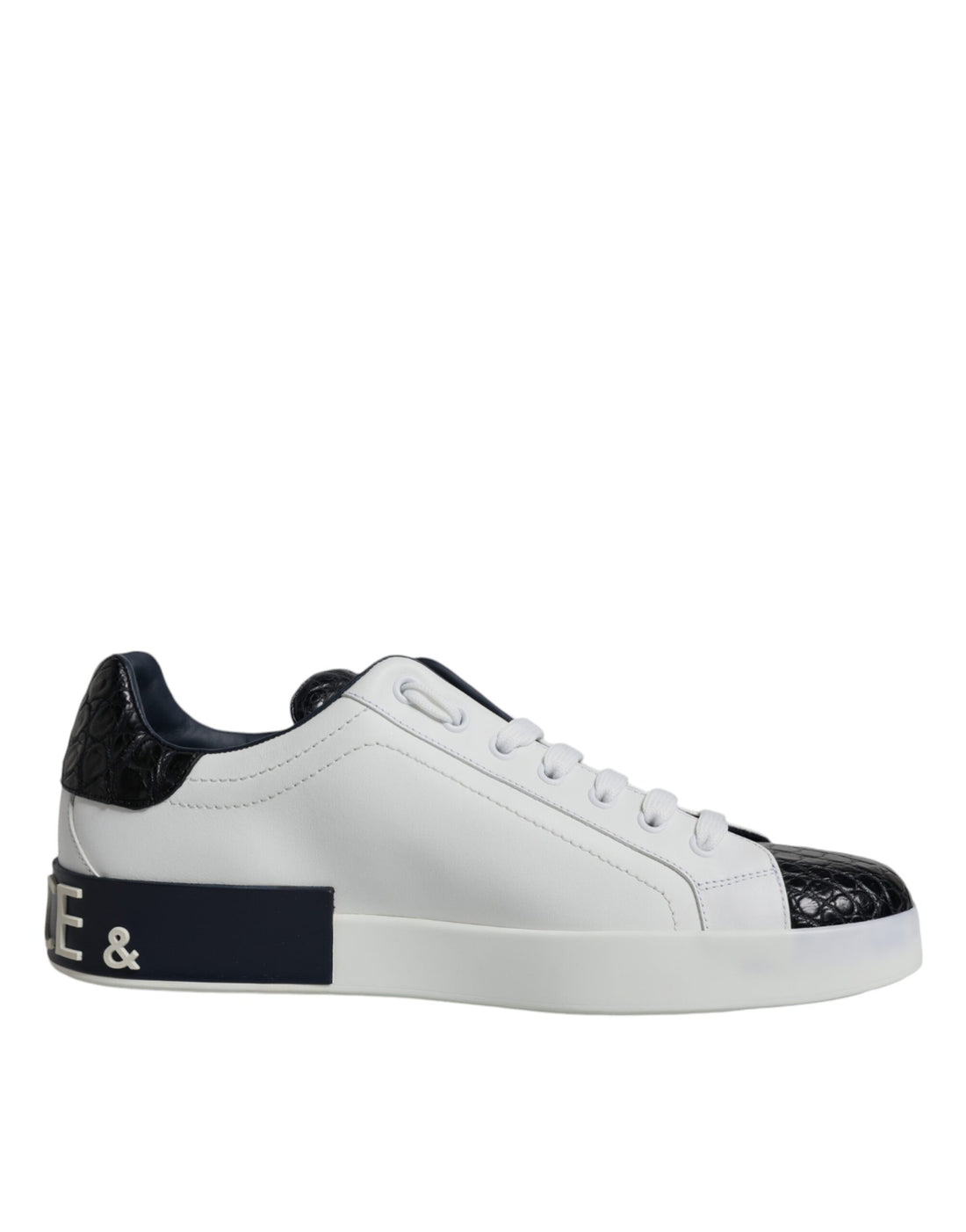 Dolce &amp;amp; Gabbana Vita Läderlogotyp Portofino Sneakers Skor