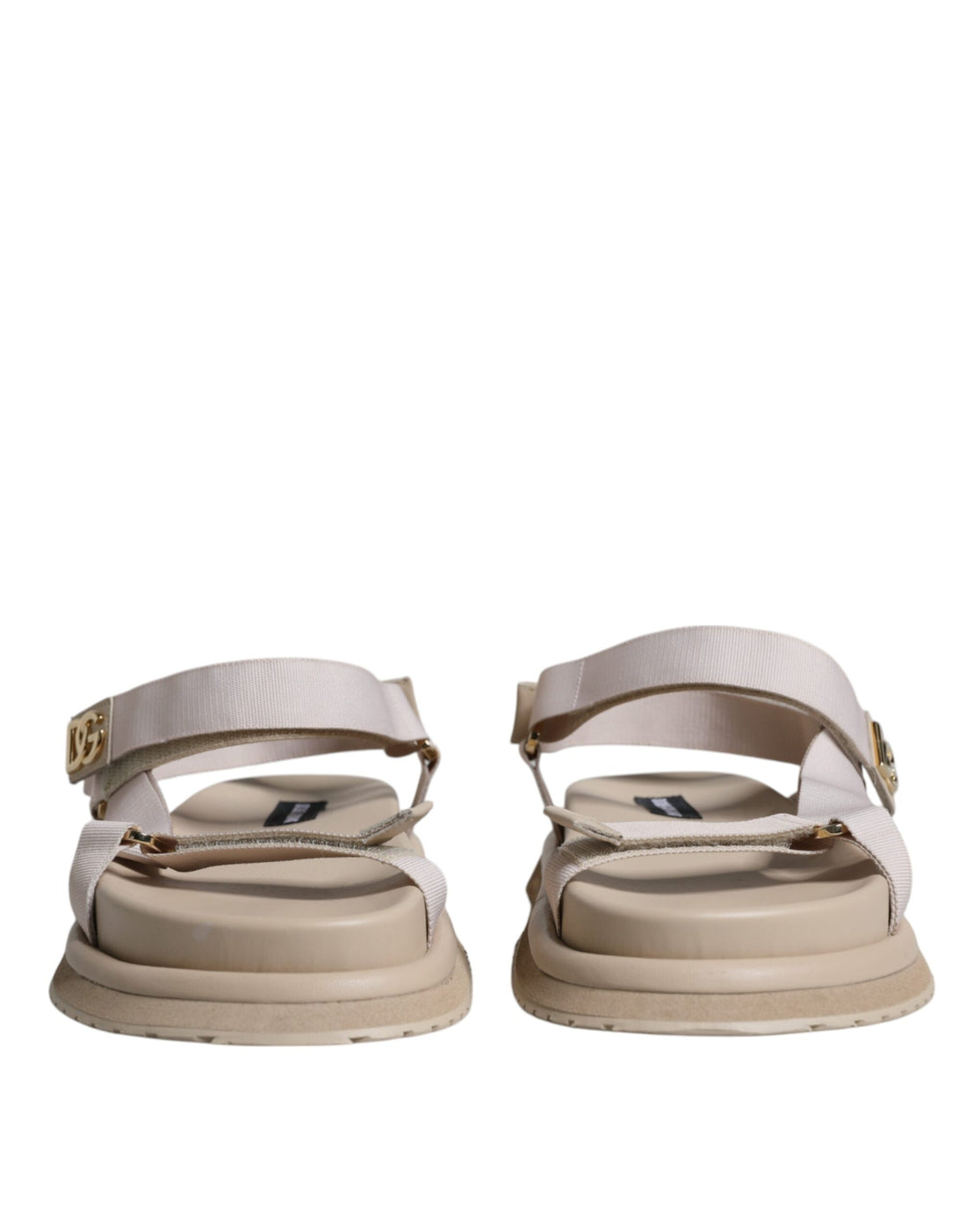 Dolce &amp;amp; Gabbana Beige Nappa Devotion Strap Herr Sandaler Skor