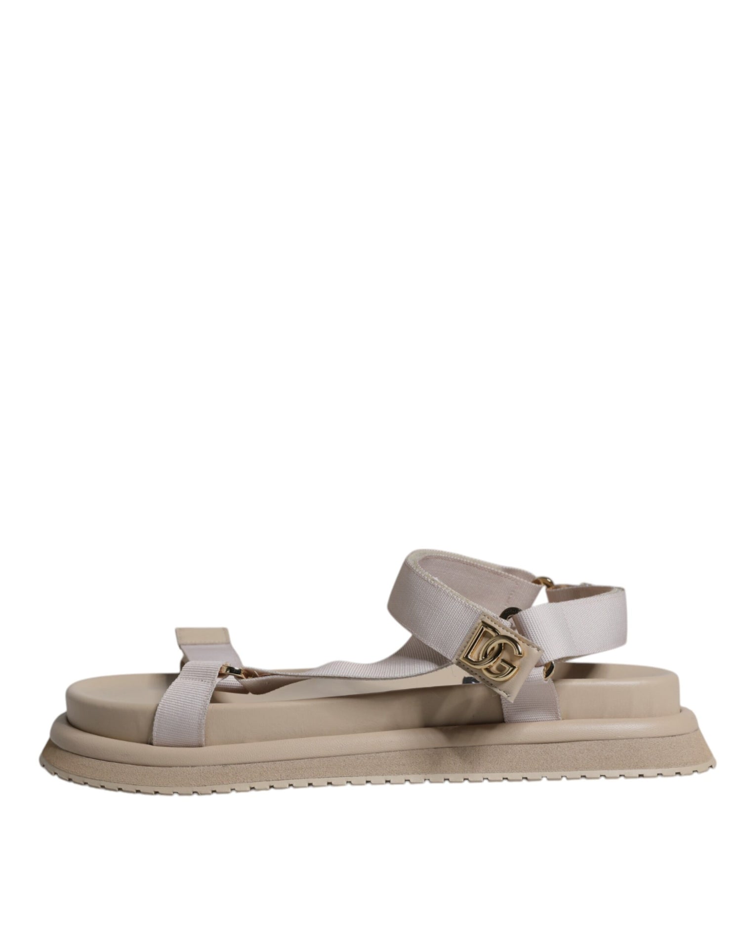 Dolce &amp;amp; Gabbana Beige Nappa Devotion Strap Herr Sandaler Skor