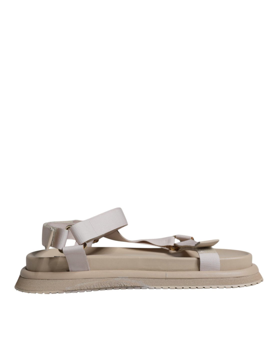 Dolce &amp;amp; Gabbana Beige Nappa Devotion Strap Herr Sandaler Skor