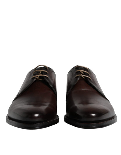 Dolce &amp;amp; Gabbana Svarta Läderskor Med Snörning Herr Derby Formella Skor