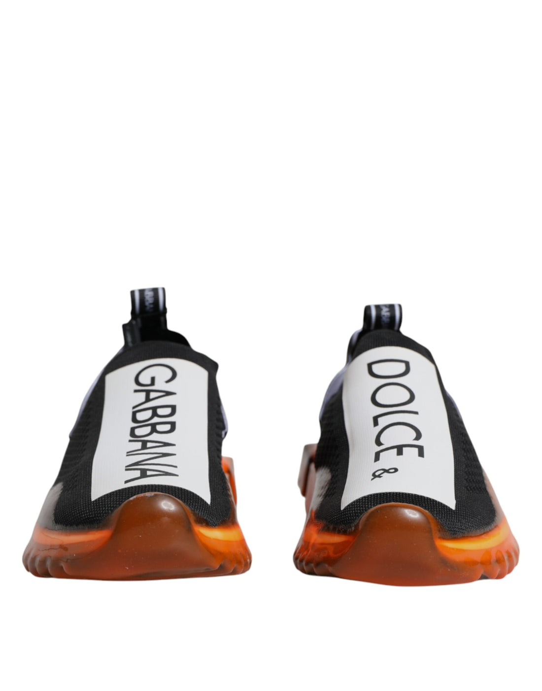 Dolce &amp;amp; Gabbana Svarta Orange Sorrento Slip On Sneakers Skor