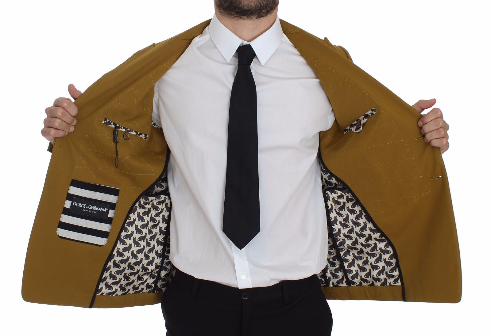 Dolce &amp;amp; Gabbana Gul Bomullsstretchkavaj