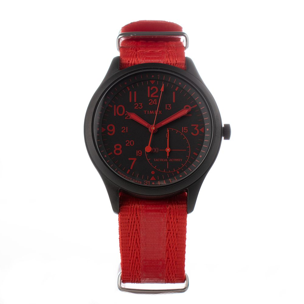 Timex röd nylonklocka