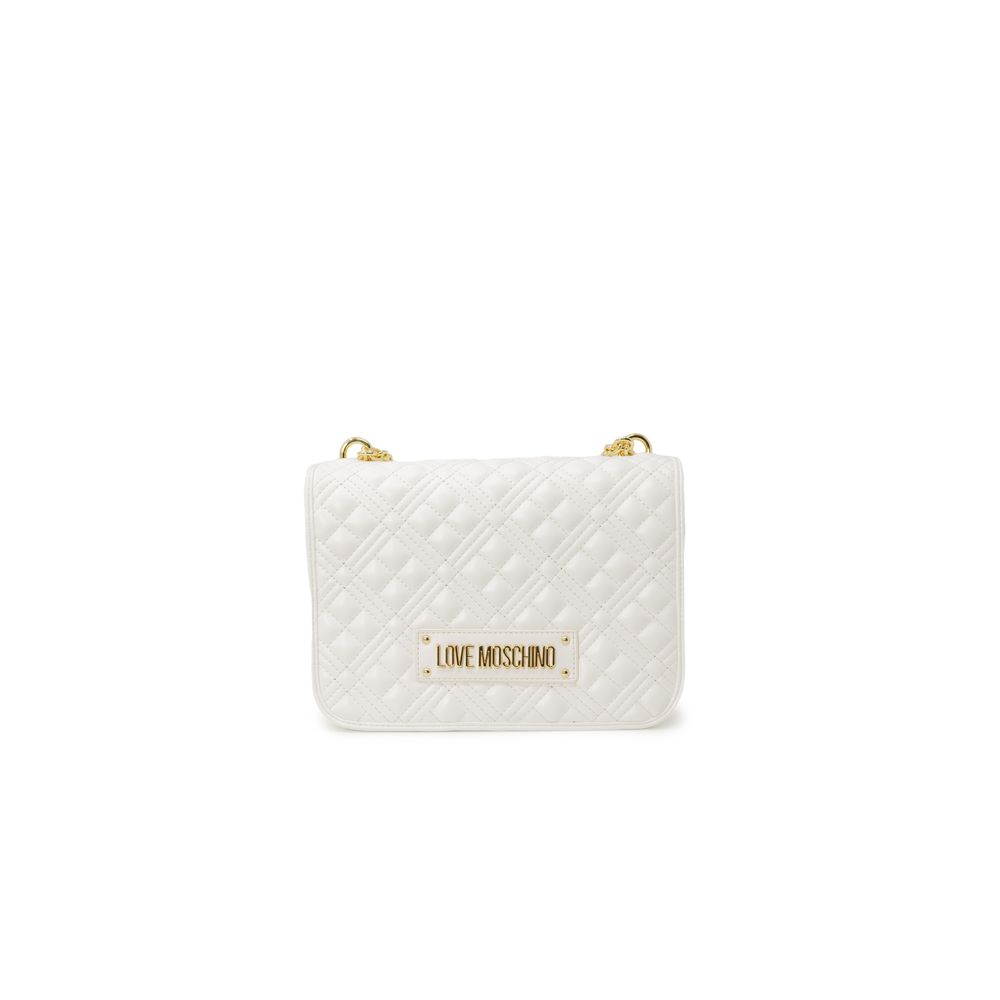 Love Moschino vit handväska i polyeten