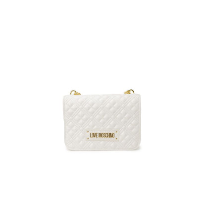Love Moschino vit handväska i polyeten
