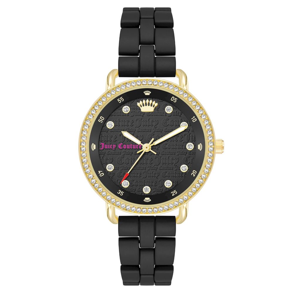 Juicy Couture svart metallklocka
