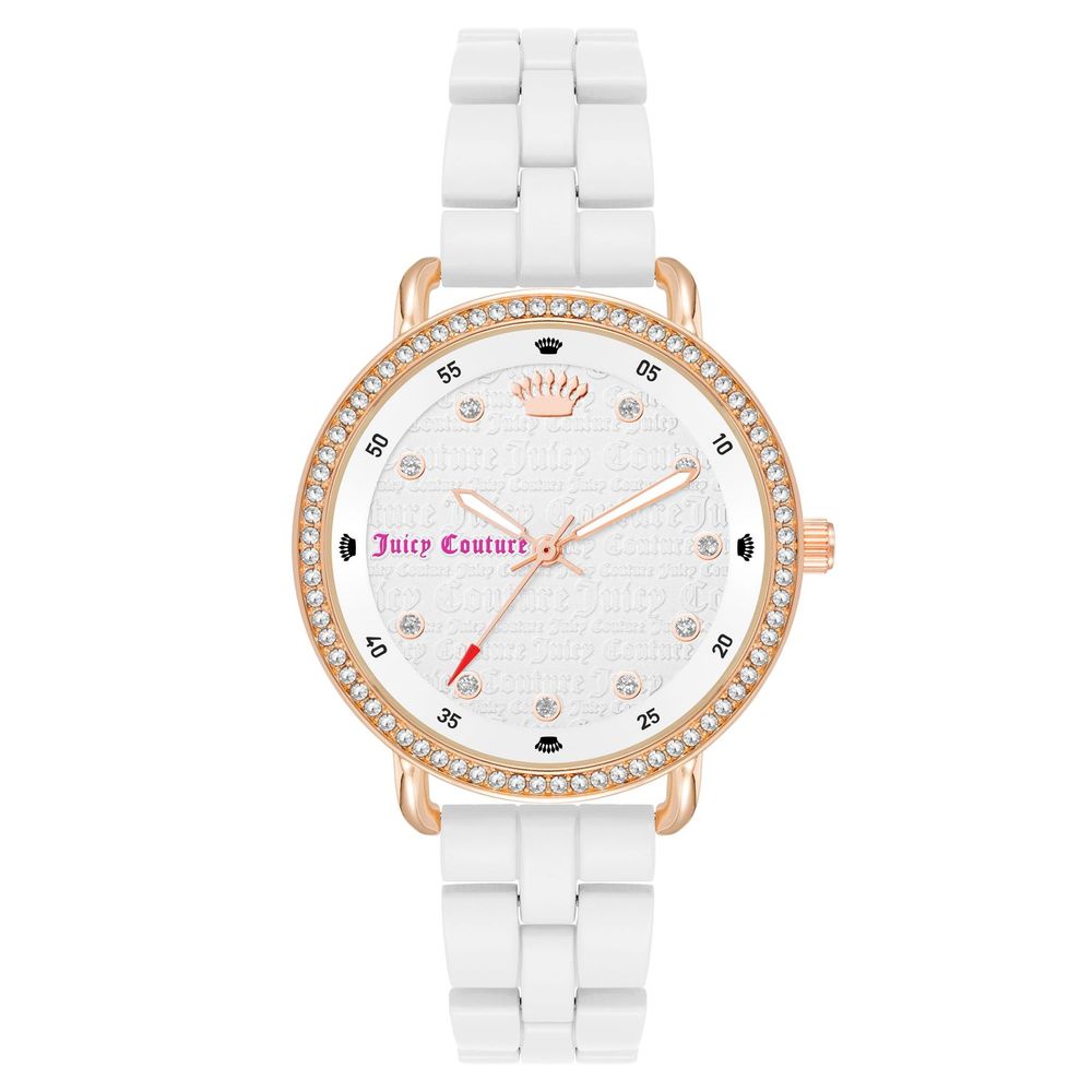 Juicy Couture vit metallklocka
