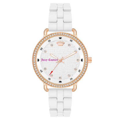 Juicy Couture vit metallklocka