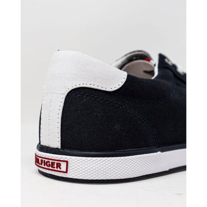 Tommy Hilfiger Blå Bomullssneaker