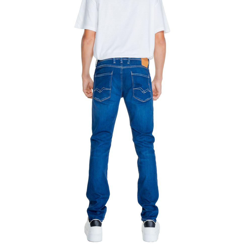 Replay Blå Bomull Jeans Med Avslappnad Passform
