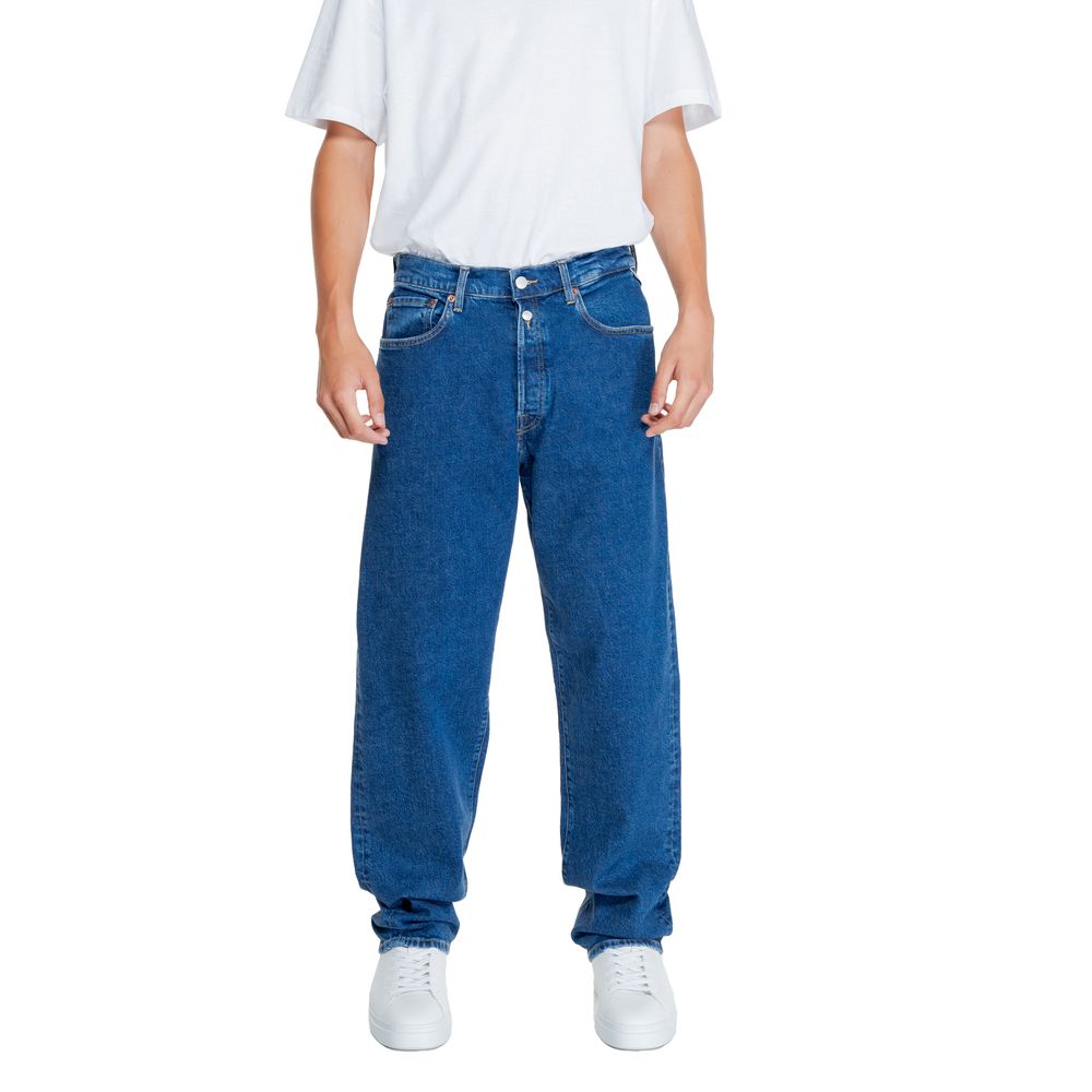 Replay Blå Bomull Jeans Med Avslappnad Passform
