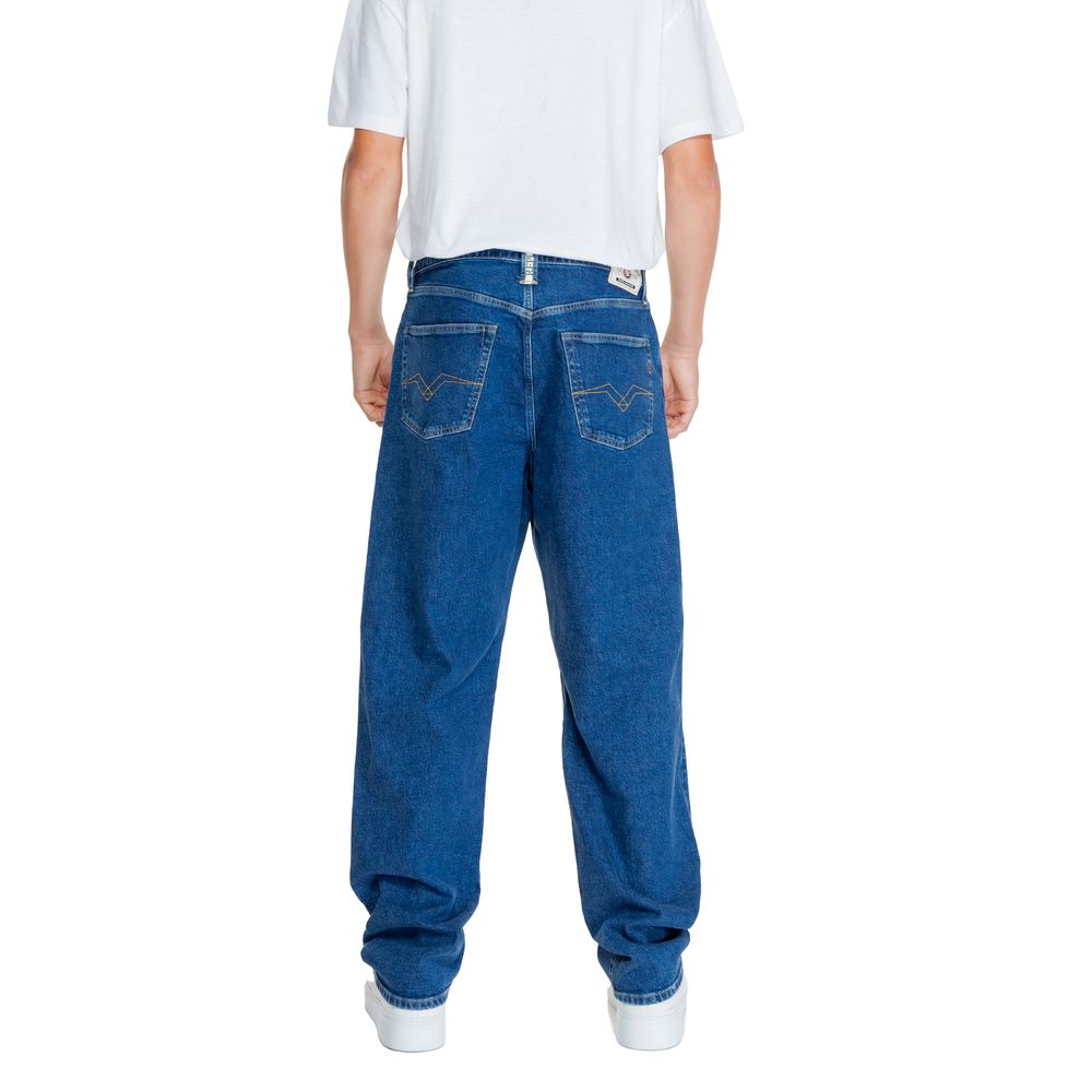 Replay Blå Bomull Jeans Med Avslappnad Passform