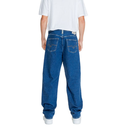 Replay Blå Bomull Jeans Med Avslappnad Passform
