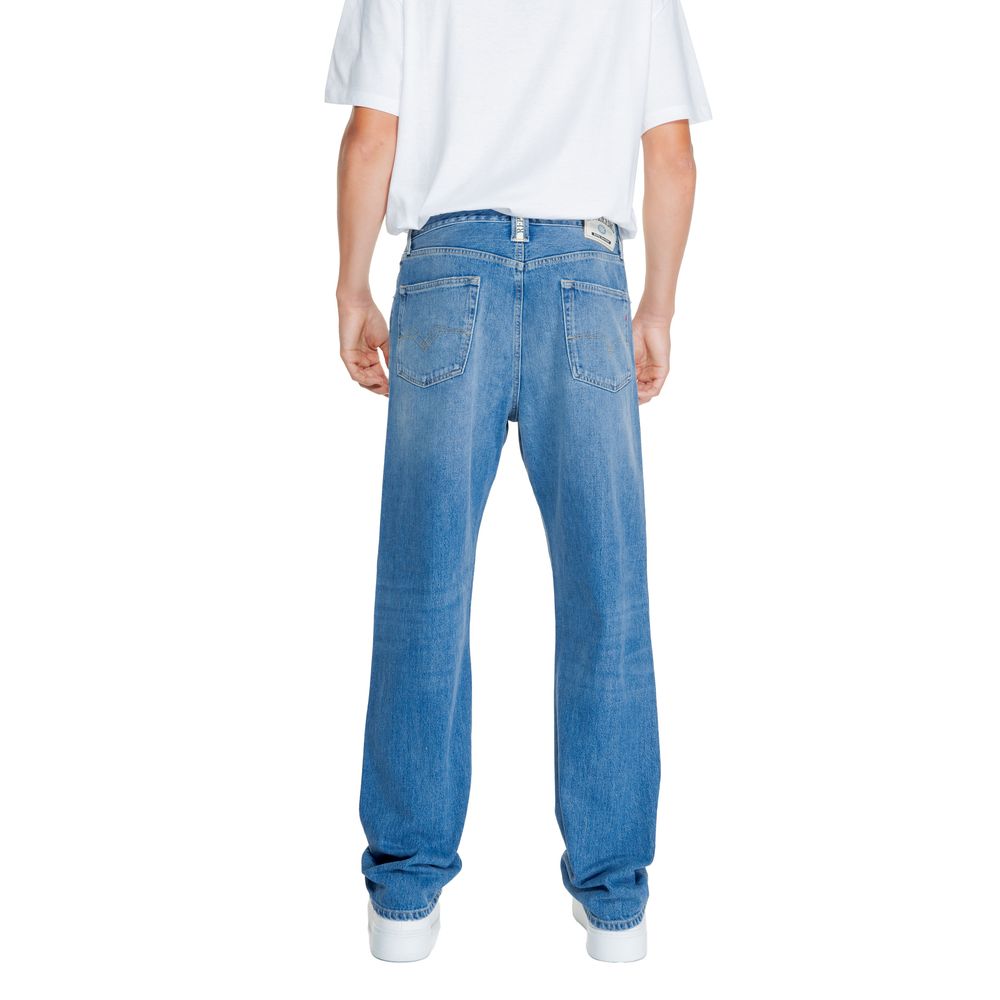 Replay Blå Bomull Jeans Med Avslappnad Passform