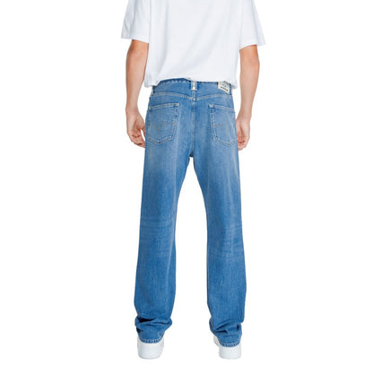 Replay Blå Bomull Jeans Med Avslappnad Passform