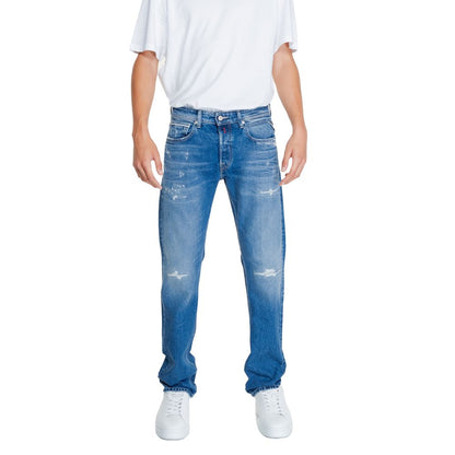 Replay Blå Bomull Jeans Med Avslappnad Passform