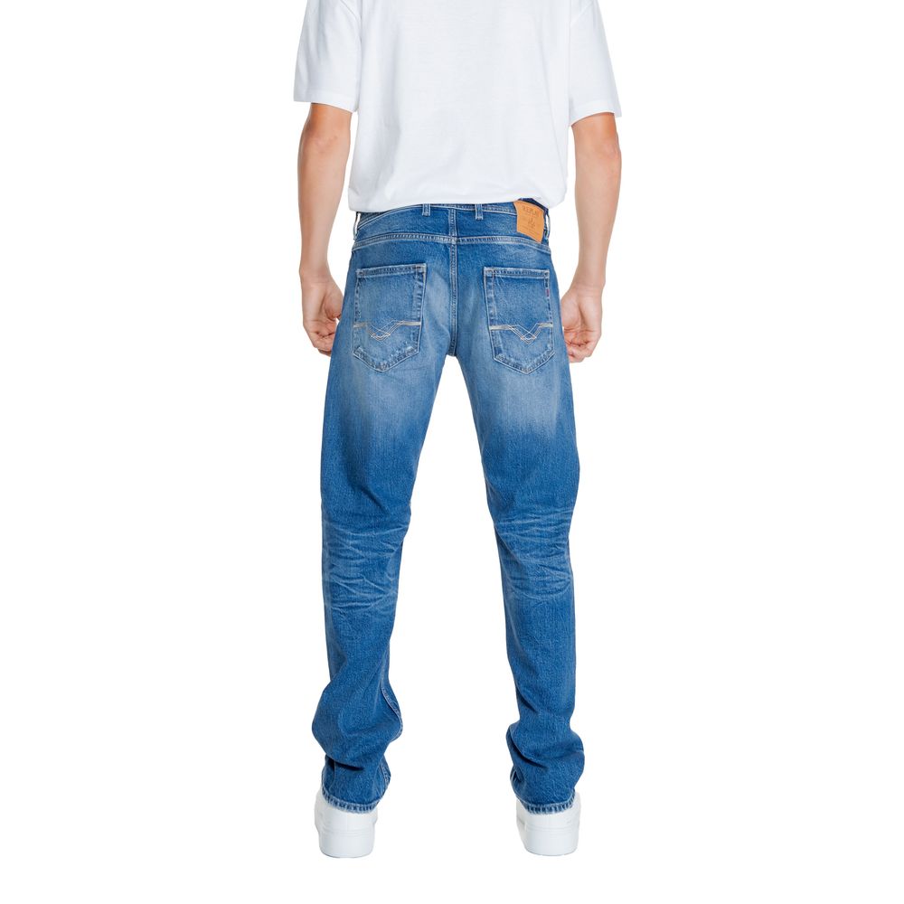 Replay Blå Bomull Jeans Med Avslappnad Passform