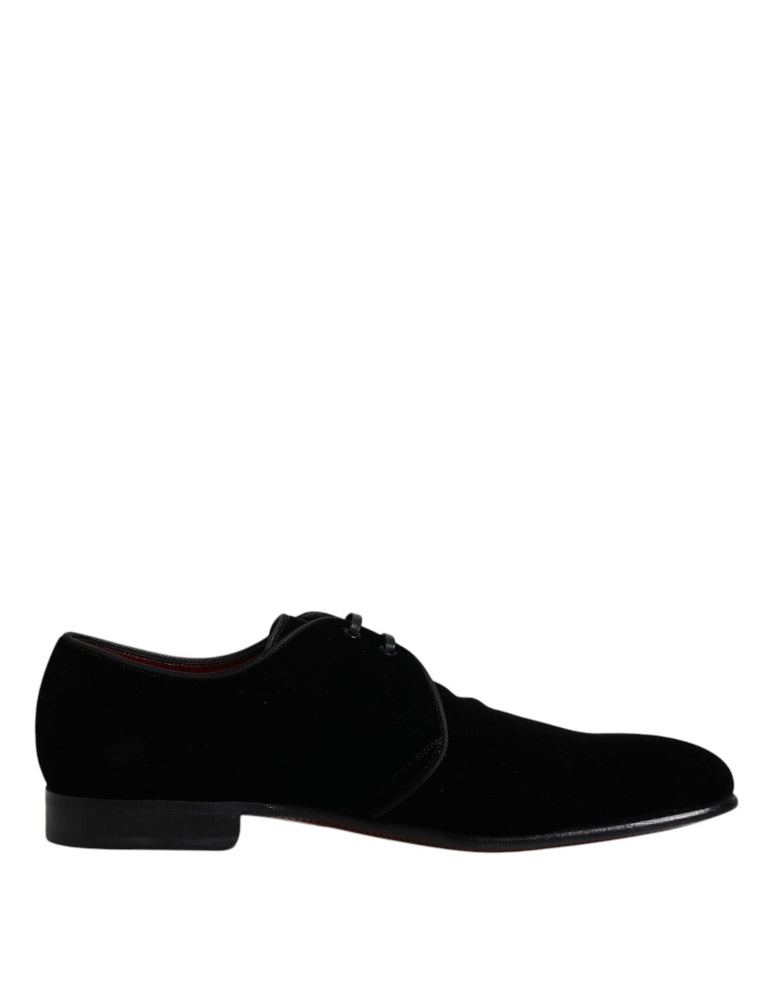 Dolce &amp;amp; Gabbana Svarta Derbyskor i sammet och läder med snörning