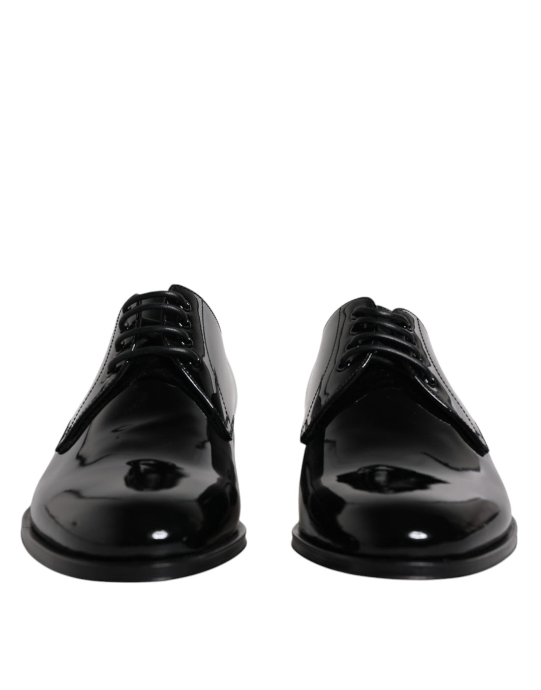 Dolce &amp;amp; Gabbana Svarta Derby-skor i lackläder