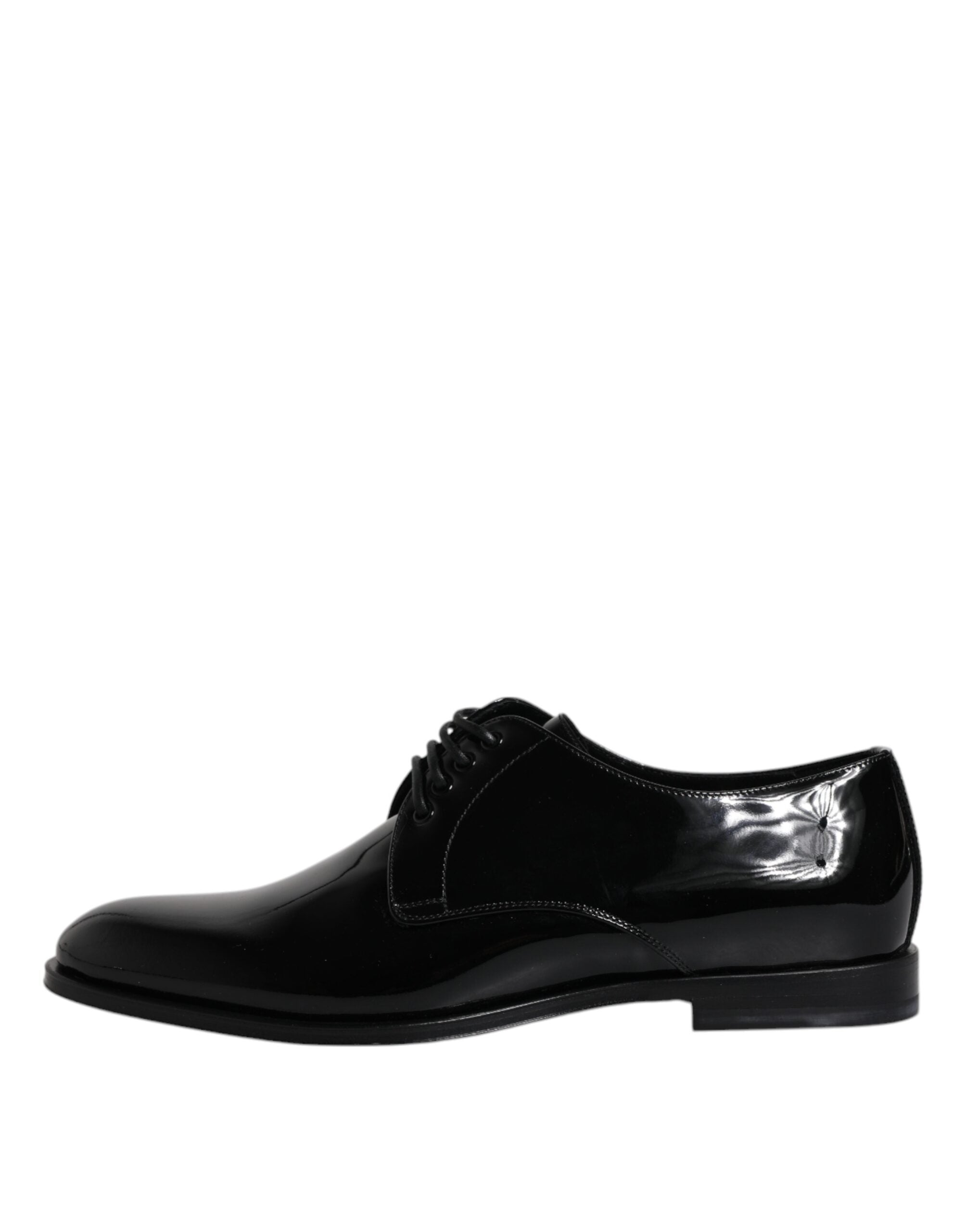 Dolce &amp;amp; Gabbana Svarta Derby-skor i lackläder