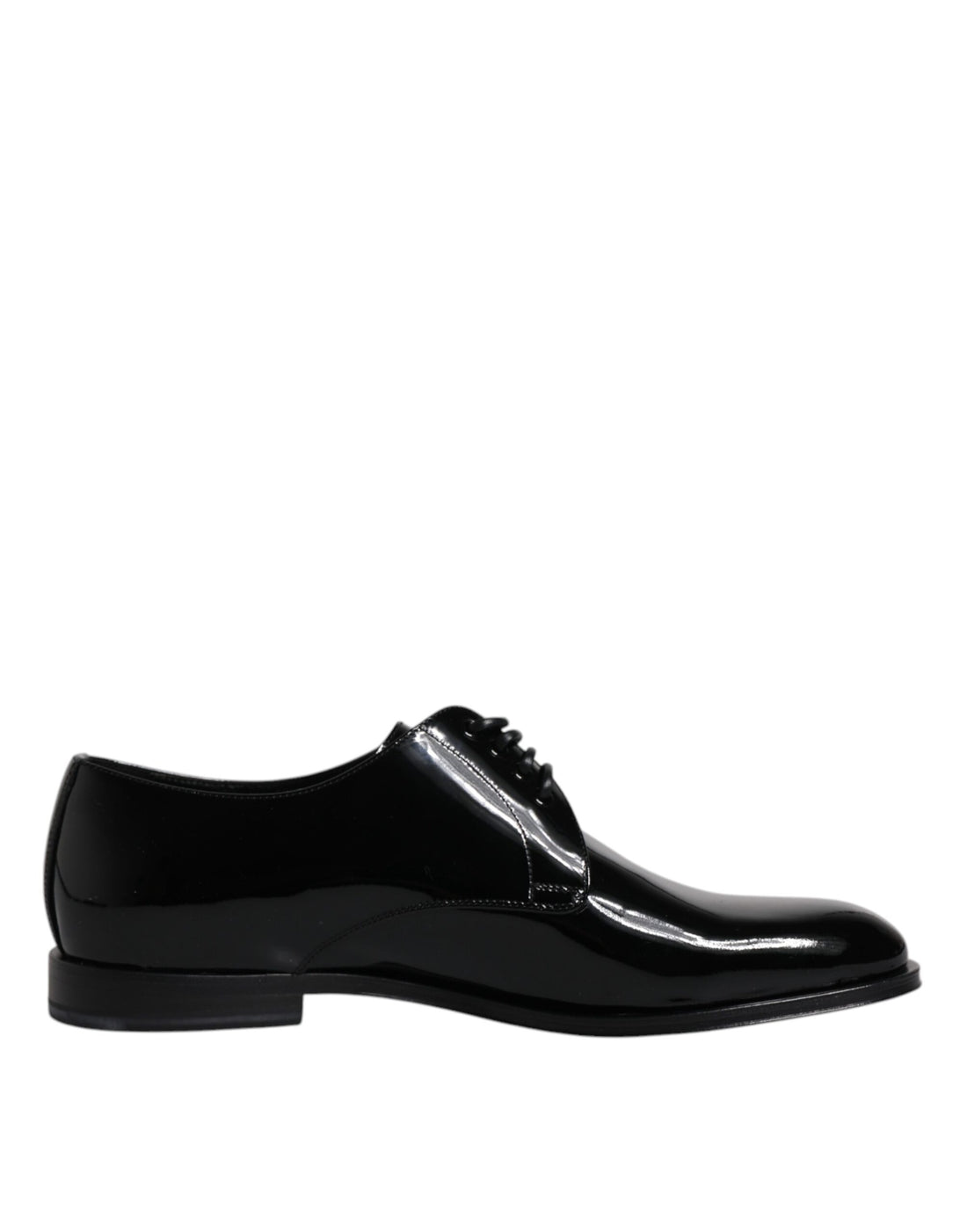Dolce &amp;amp; Gabbana Svarta Derby-skor i lackläder