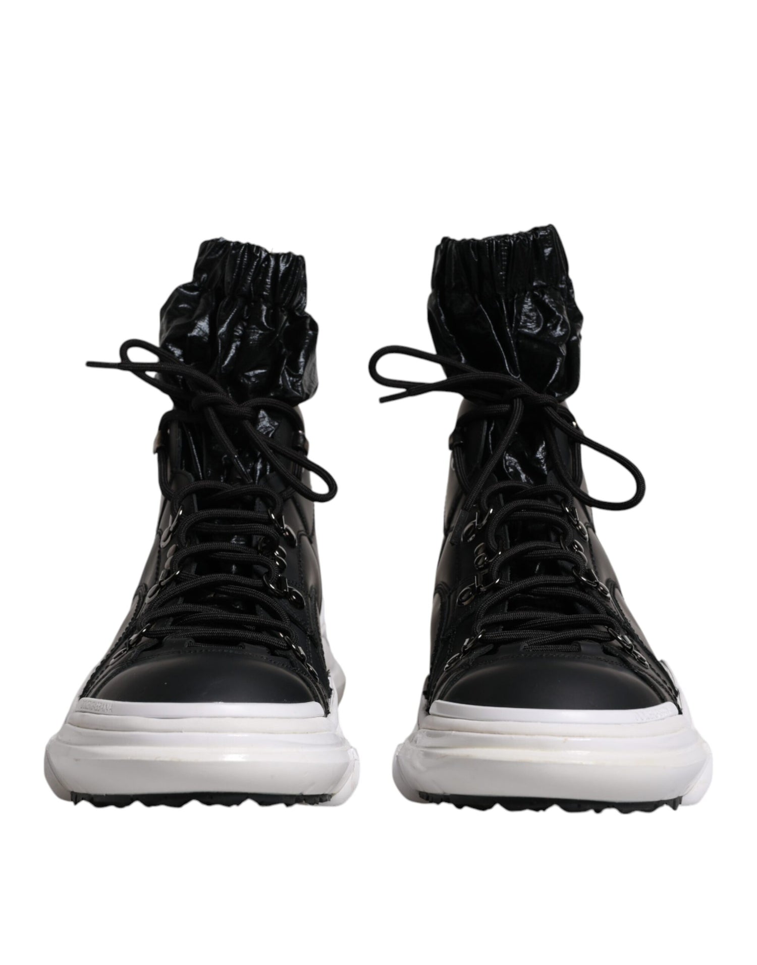 Dolce &amp;amp; Gabbana Svarta Nylon Galileo Höga Sneakers Skor