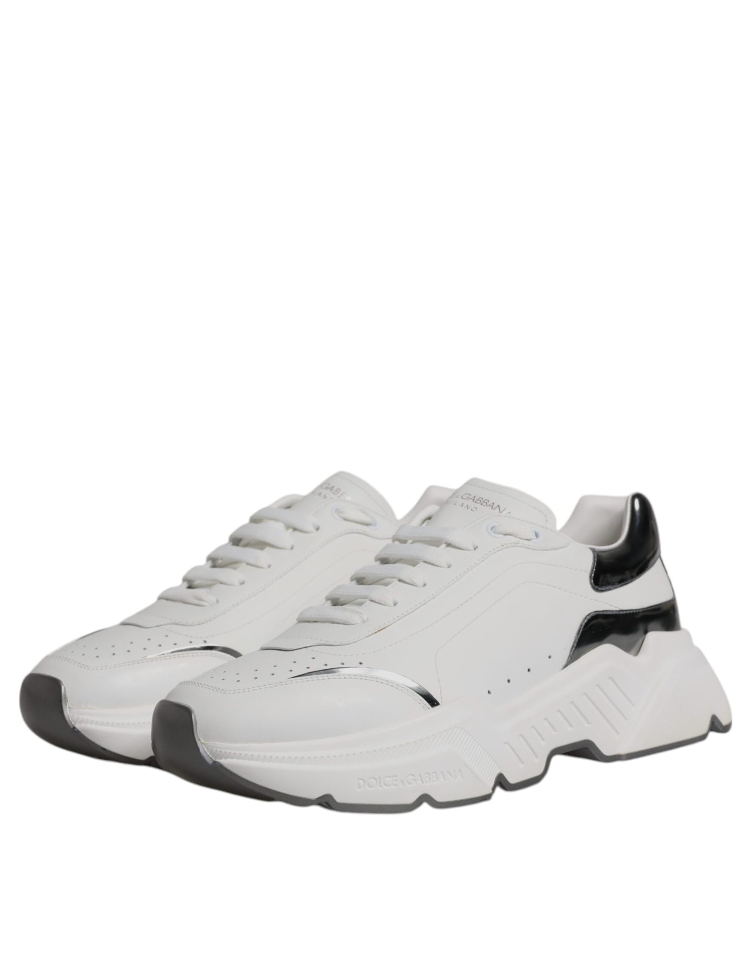 Dolce &amp;amp; Gabbana Vita Silver Daymaster Lädersneakers Skor