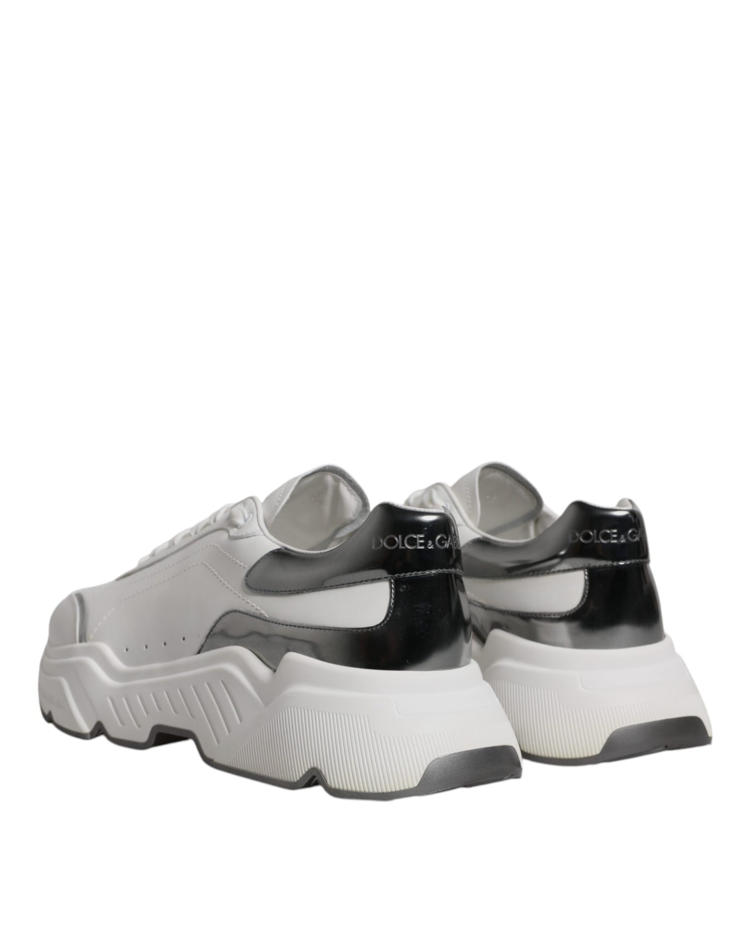 Dolce &amp;amp; Gabbana Vita Silver Daymaster Lädersneakers Skor