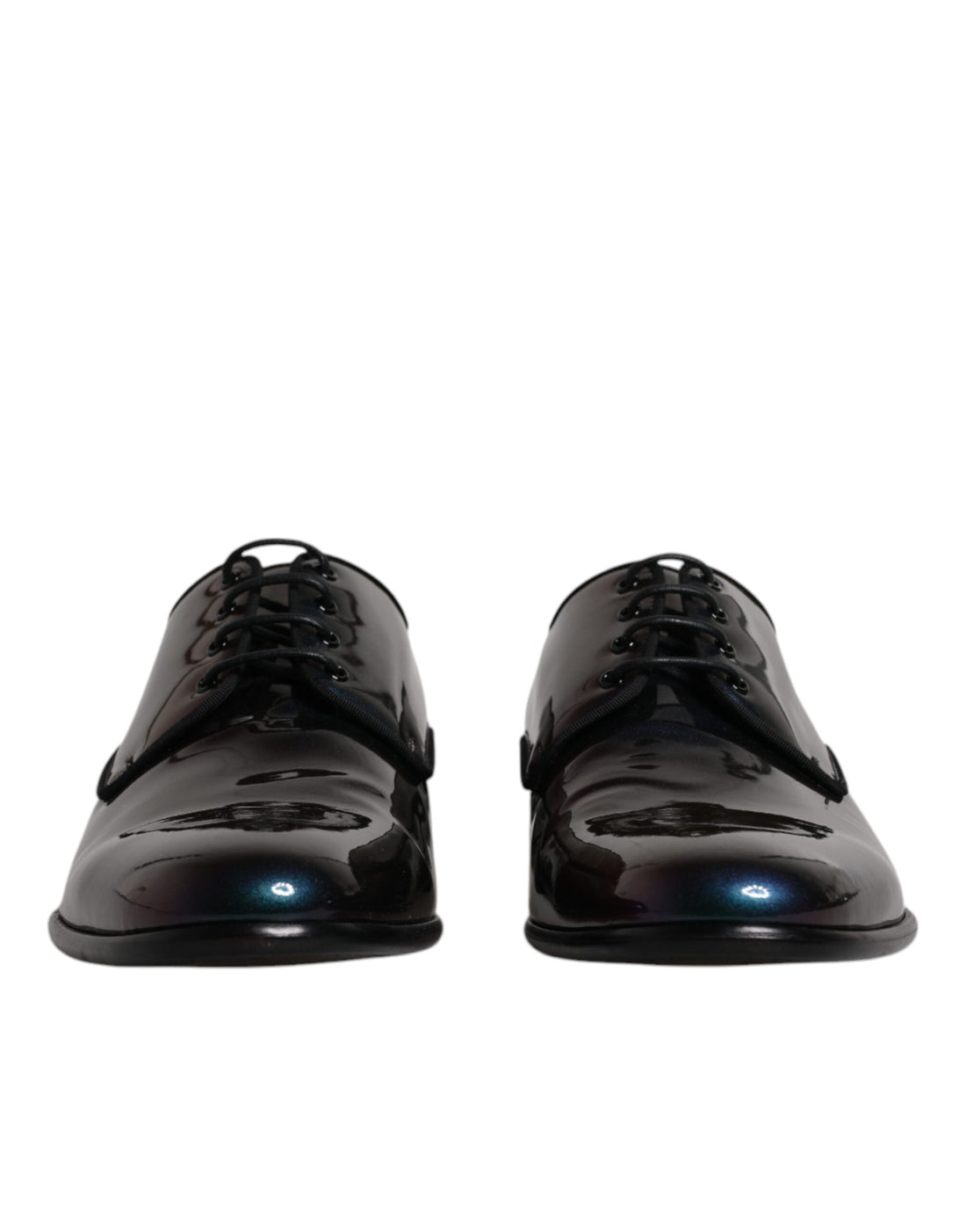 Dolce &amp;amp; Gabbana Peacock Lackskinn Derby Herrskor
