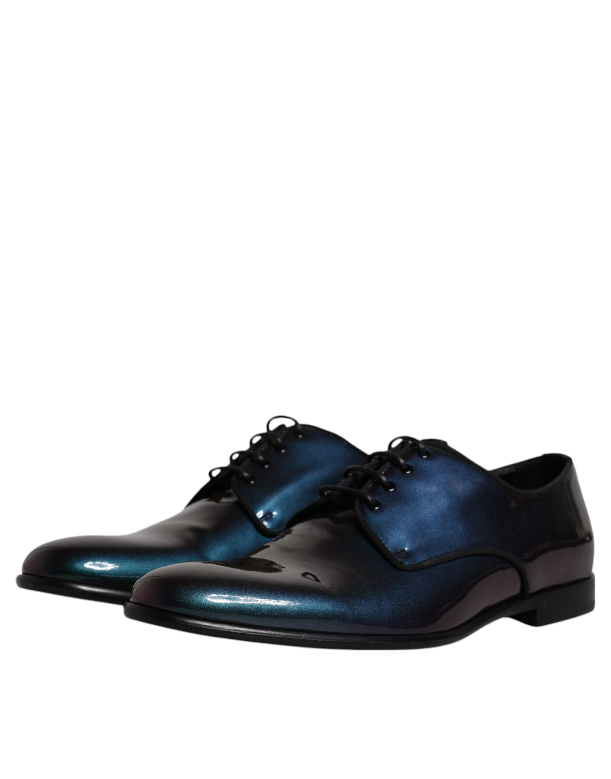 Dolce &amp;amp; Gabbana Peacock Lackskinn Derby Herrskor