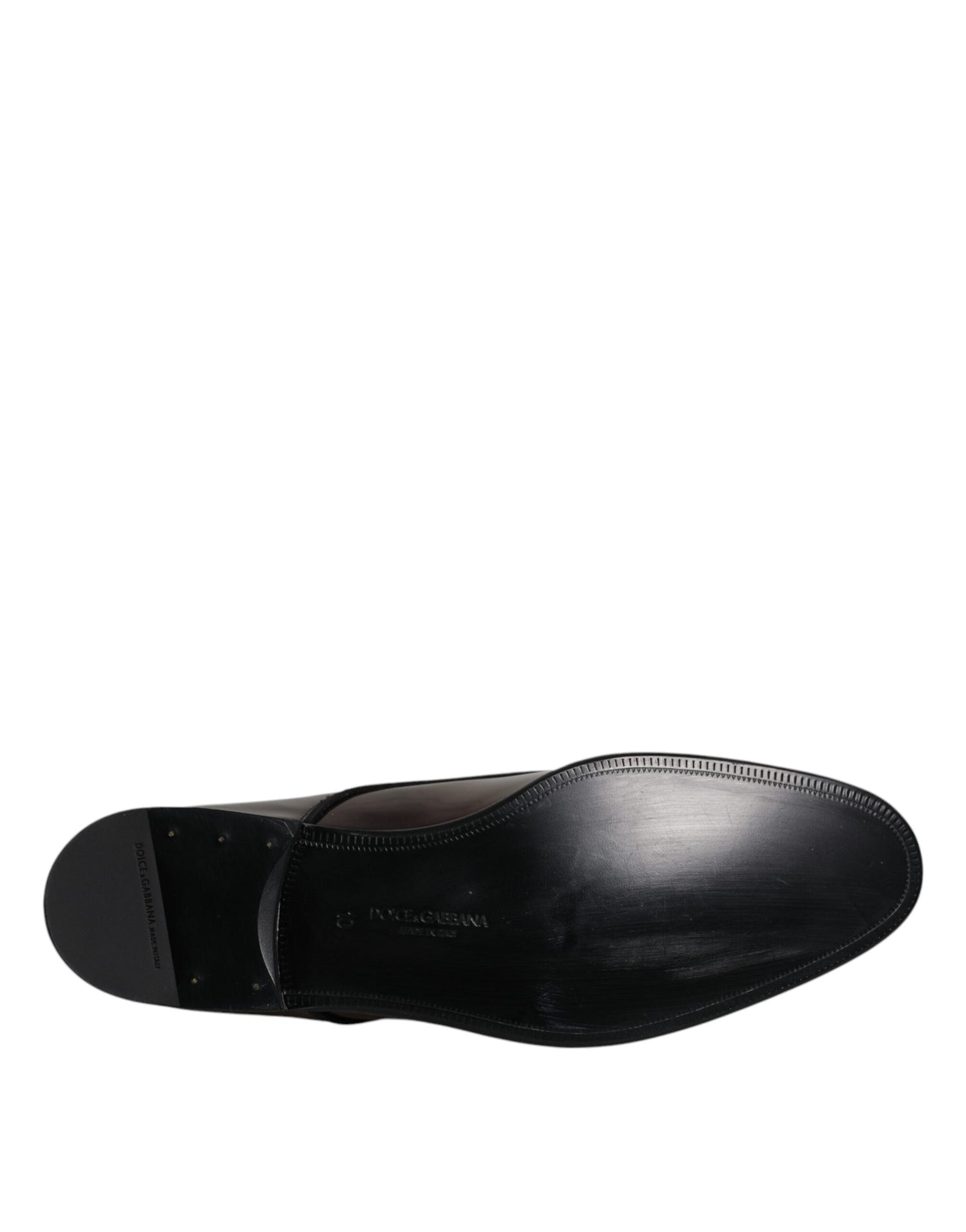Dolce &amp;amp; Gabbana Peacock Lackskinn Derby Herrskor