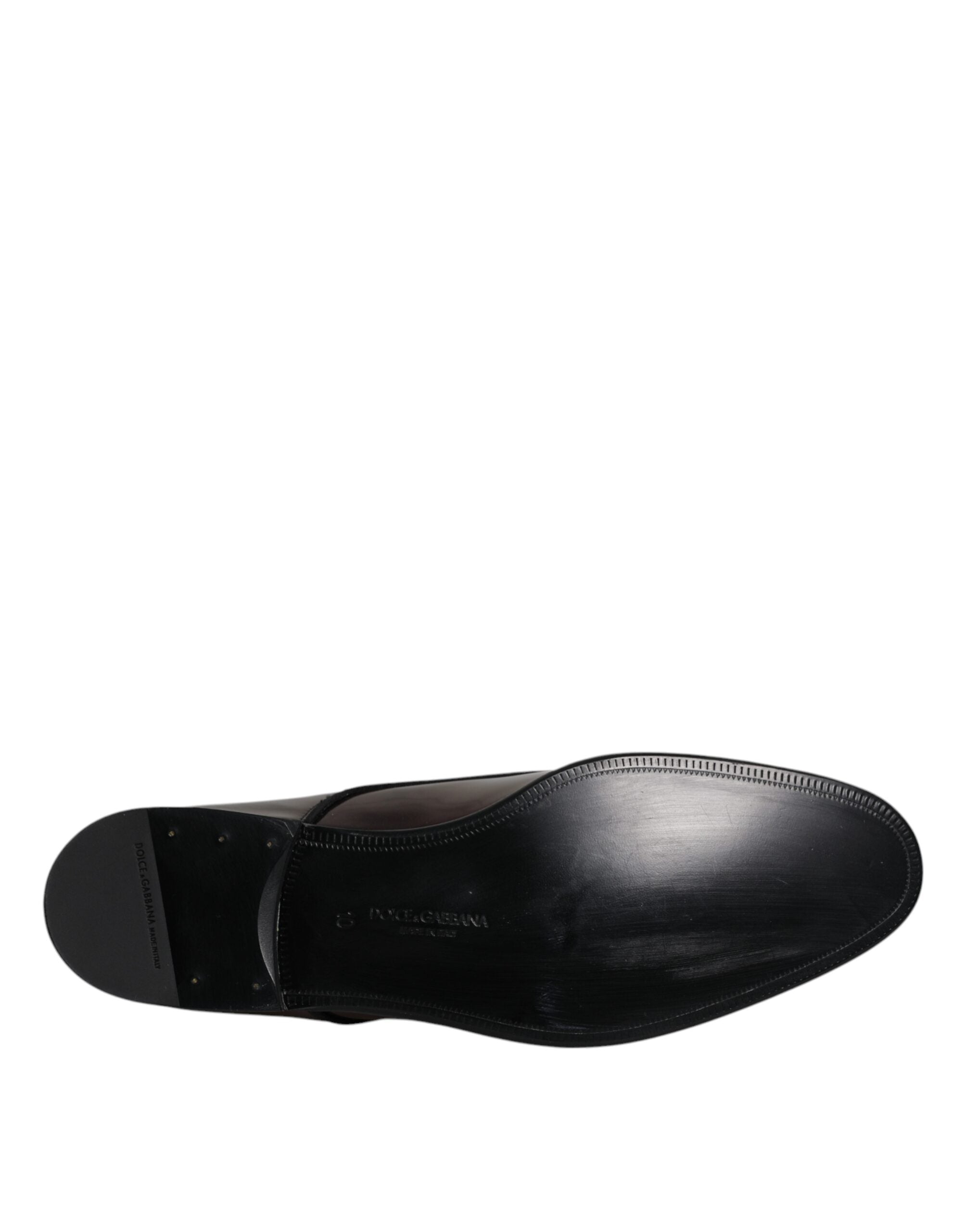 Dolce &amp;amp; Gabbana Peacock Lackskinn Derby Herrskor