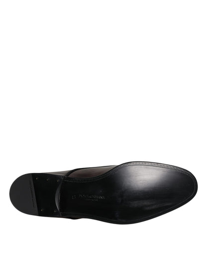 Dolce &amp;amp; Gabbana Peacock Lackskinn Derby Herrskor